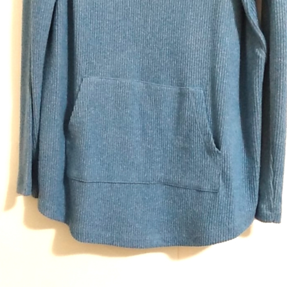NEW DIRECTIONS COWL NECK SWEATER - Blue, Ribbed, Long Sleeves - SIZE Small NWT - Picture 6 of 11
